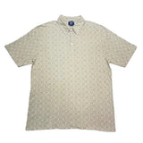 (vintage) 1990'S～ OLD STUSSY NAVY TAG LOGO ALL OVER PRINT SHORT SLEEVE POLO SHIRT