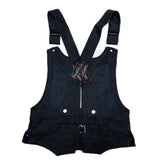 (DESIGNERS) MADE IN JAPAN FACETASM LINEN 100% OVER ALL STYLE VEST WITH CINCH BUCKLE