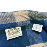 (VINTAGE) 1990'S～ FIVE BROTHER BLOCK CHECKERED HEAVY FLANNEL SHIRT
