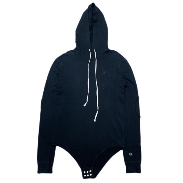 (DESIGNERS) MADE IN ITALY RICK OWENS X CHAMPION LEOTARD STYLE PULLOVER HOODIE SWEAT SHIRT