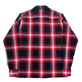 (designers) MADE IN JAPAN UNUSED SHADOW PLAID 2WAY DESIGN LOOP COLLAR BOX SHIRT
