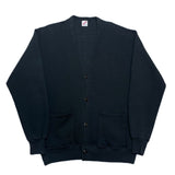 (vintage) 1990'S～ MADE IN USA JERZEES SWEAT CARDIGAN WITH PATCH POCKET
