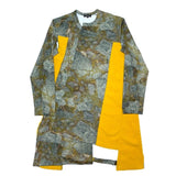 (DESIGNERS) AD2018 COMME des GARCONS HOMME PLUS TOTAL PATTERN X FLEECE PANELED DESIGN LONG LENGTH SHIRT