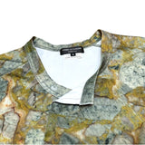 (DESIGNERS) AD2018 COMME des GARCONS HOMME PLUS TOTAL PATTERN X FLEECE PANELED DESIGN LONG LENGTH SHIRT