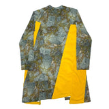 (DESIGNERS) AD2018 COMME des GARCONS HOMME PLUS TOTAL PATTERN X FLEECE PANELED DESIGN LONG LENGTH SHIRT