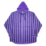 (VINTAGE) 1990'S～ UNIFORM CODE STRIPED PATTERN SWEAT HOODED SHIRT