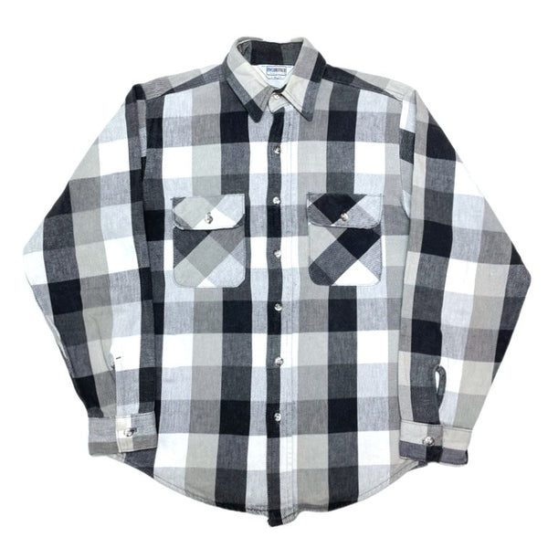 (VINTAGE) 1980'S～ MADE IN USA FIVE BROTHER BLOCK CHECKERED HEAVY FLANNEL SHIRT