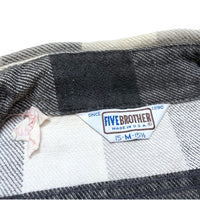 (VINTAGE) 1980'S～ MADE IN USA FIVE BROTHER BLOCK CHECKERED HEAVY FLANNEL SHIRT