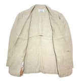 (VINTAGE) 1980'S～ Calvin Klein LINEN 100% 1 BUTTON BLAZER JACKET