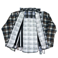 (DESIGNERS) NEW Rebuild by Needles REMAKE 7 CUT ZIP UP LIGHT FLANNEL SHIRT
