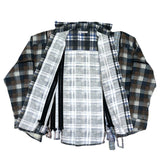(DESIGNERS) NEW Rebuild by Needles REMAKE 7 CUT ZIP UP LIGHT FLANNEL SHIRT