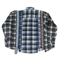 (DESIGNERS) NEW Rebuild by Needles REMAKE 7 CUT ZIP UP LIGHT FLANNEL SHIRT