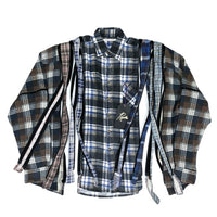 (DESIGNERS) NEW Rebuild by Needles REMAKE 7 CUT ZIP UP LIGHT FLANNEL SHIRT