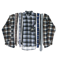 (DESIGNERS) NEW Rebuild by Needles REMAKE 7 CUT ZIP UP LIGHT FLANNEL SHIRT