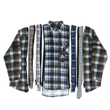 (DESIGNERS) NEW Rebuild by Needles REMAKE 7 CUT ZIP UP LIGHT FLANNEL SHIRT