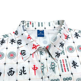 (UNIQUE) 2000'S～ TIDE EKU MAHJONG PILE PATTERN TOTAL PATTERN PRINT POLYESTER SHIRT