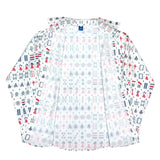 (UNIQUE) 2000'S～ TIDE EKU MAHJONG PILE PATTERN TOTAL PATTERN PRINT POLYESTER SHIRT