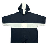 (designers) MADE IN JAPAN PHINGERIN PANELED DESIGN DOLMAN SLEEVE HOODED SHORT SLEEVE SHIRT