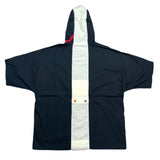 (designers) MADE IN JAPAN PHINGERIN PANELED DESIGN DOLMAN SLEEVE HOODED SHORT SLEEVE SHIRT