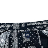 (vintage) 2022 GAP BANDANA PATTERN ALL OVER PRINT COTTON LINEN LOOP COLLAR SHORT SLEEVE BOX SHIRT