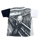 (t-shirt) 1992 EDVARD MUNCH PAINTING SCREAM DOUBLE SIDED ALL OVER PRINT T-SHIRT
