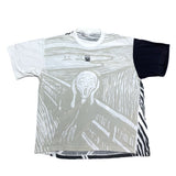 (t-shirt) 1992 EDVARD MUNCH PAINTING SCREAM DOUBLE SIDED ALL OVER PRINT T-SHIRT