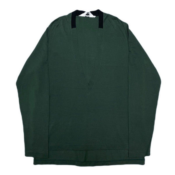 (DESIGNERS) MADE IN JAPAN SUNSEA DEEP V NECK SHIRT WITH WRAP POCKET