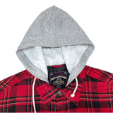 (VINTAGE) 2000'S～ ROUGHSHOD PLAID PATTERN QUILTING LINED HOODED FLANNEL SHIRT