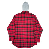 (VINTAGE) 2000'S～ ROUGHSHOD PLAID PATTERN QUILTING LINED HOODED FLANNEL SHIRT