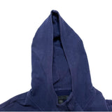 (DESIGNERS) 2007 Y-3 DEFORMED ZIP DESIGN DIAGONAL HALF BUTTON STYLE PULLOVER STRETCH HOODIE SWEAT SHIRT