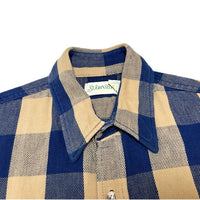(VINTAGE) 1990'S～ MADE IN USA ST JOHN'S BAY BLOCK CHECKERED HEAVY FLANNEL SHIRT
