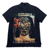 (designers) 1990'S～ MADE IN JAPAN JEAN PAUL GAULTIER HOMME MONA LISA STYLE BIG PRINT LOOP COLLAR SHORT SLEEVE BOX SHIRT