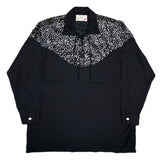 (JAPAN) 1980'S～ T-KIDS ANIMAL PATTERN FAUX FUR PANELED RAYON LACE UP SHIRT