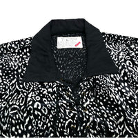 (JAPAN) 1980'S～ T-KIDS ANIMAL PATTERN FAUX FUR PANELED RAYON LACE UP SHIRT