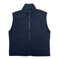 (DESIGNERS) 1990'S～ EMPORIO ARMANI TOTAL PATTERN ZIP UP NYLON VEST