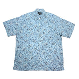 (vintage) 2000'S～ EDDIE BAUER TOTAL PATTERN PRINT COTTON LINEN SHORT SLEEVE BOX SHIRT