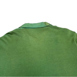 (DESIGNERS) MADE IN ITALY HERMES FRONT SILK SCARF PANELED LONG SLEEVE POLO SHIRT