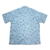 (vintage) 2000'S～ EDDIE BAUER TOTAL PATTERN PRINT COTTON LINEN SHORT SLEEVE BOX SHIRT