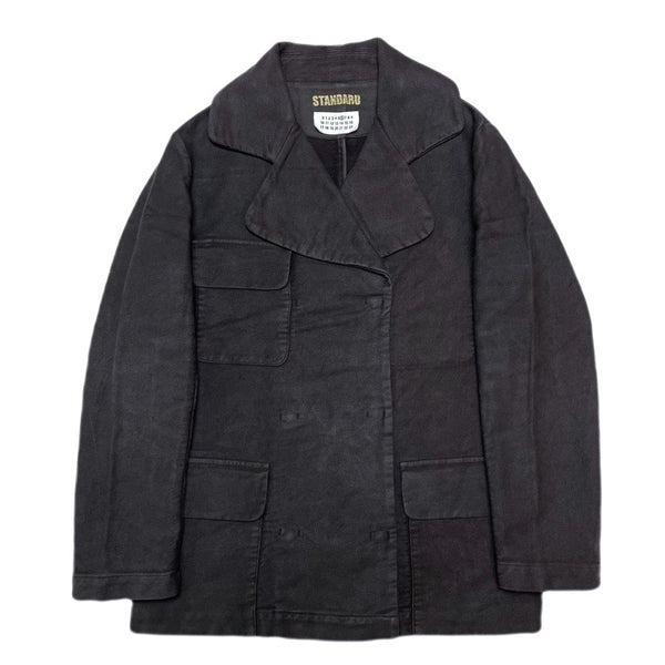 (DESIGNERS) 2003 MADE IN ITALY MAISON MARGIELA 6 KOKONOE TAG STANDARD DOUBLE BREASTED MOLESKIN JACKET