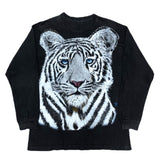 (VINTAGE) 1990'S～ MADE IN USA UNKNOWN WHITE TIGER BIG PRINT LONG SLEEVE T-SHIRT