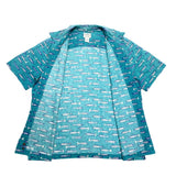 (vintage) 2000'S～ L.L.BEAN FISH PATTERN TOTAL PATTERN PRINT LOOP COLLAR SHORT SLEEVE BOX SHIRT