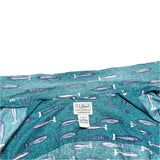 (vintage) 2000'S～ L.L.BEAN FISH PATTERN TOTAL PATTERN PRINT LOOP COLLAR SHORT SLEEVE BOX SHIRT