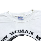 (t-shirt) 1997 MADE IN USA MILLION WOMAN MARCH DOUBLE SIDDED PRINT LONG SLEEVE T-SHIRT