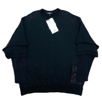 (DESIGNERS) NEW 2023 MADE IN JAPAN UNDER COVER SLEEVE TRIPLE LAYERED DESIGN PLAIN SWEAT SHIRT