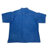 (designers) 1980'S～ MADE IN JAPAN ATLIER SAB US ARMY STYLE INDIGO DYED LINEN PULLOVER SHORT SLEEVE SHIRT
