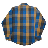 (VINTAGE) 1980'S～ MADE IN USA FIVE BROTHER BLOCK CHECKERED HEAVY FLANNEL SHIRT