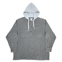 (VINTAGE) 1990'S～ MADE IN HONG KONG ARIZONA PLAID PATTERN HOODED FLANNEL SHIRT