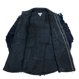 (VINTAGE) 2000'S～ UNKNOWN CRUST PUNK REMAKE PATCHWORK OVER DYED BUTTON DOWN SHIRT