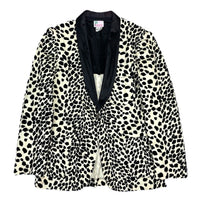(VINTAGE) DEAD STOCK NEW 1990'S～ REMINISCENCE LEOPARD PATTERN CORDUROY SHAWL COLLAR BLAZER JACKET