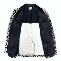 (VINTAGE) DEAD STOCK NEW 1990'S～ REMINISCENCE LEOPARD PATTERN CORDUROY SHAWL COLLAR BLAZER JACKET